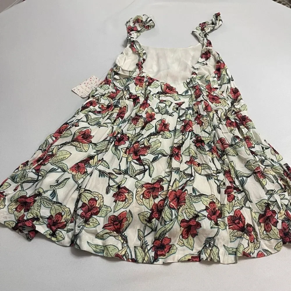 NWT Free People White Dear You Floral Dress Size Medium New